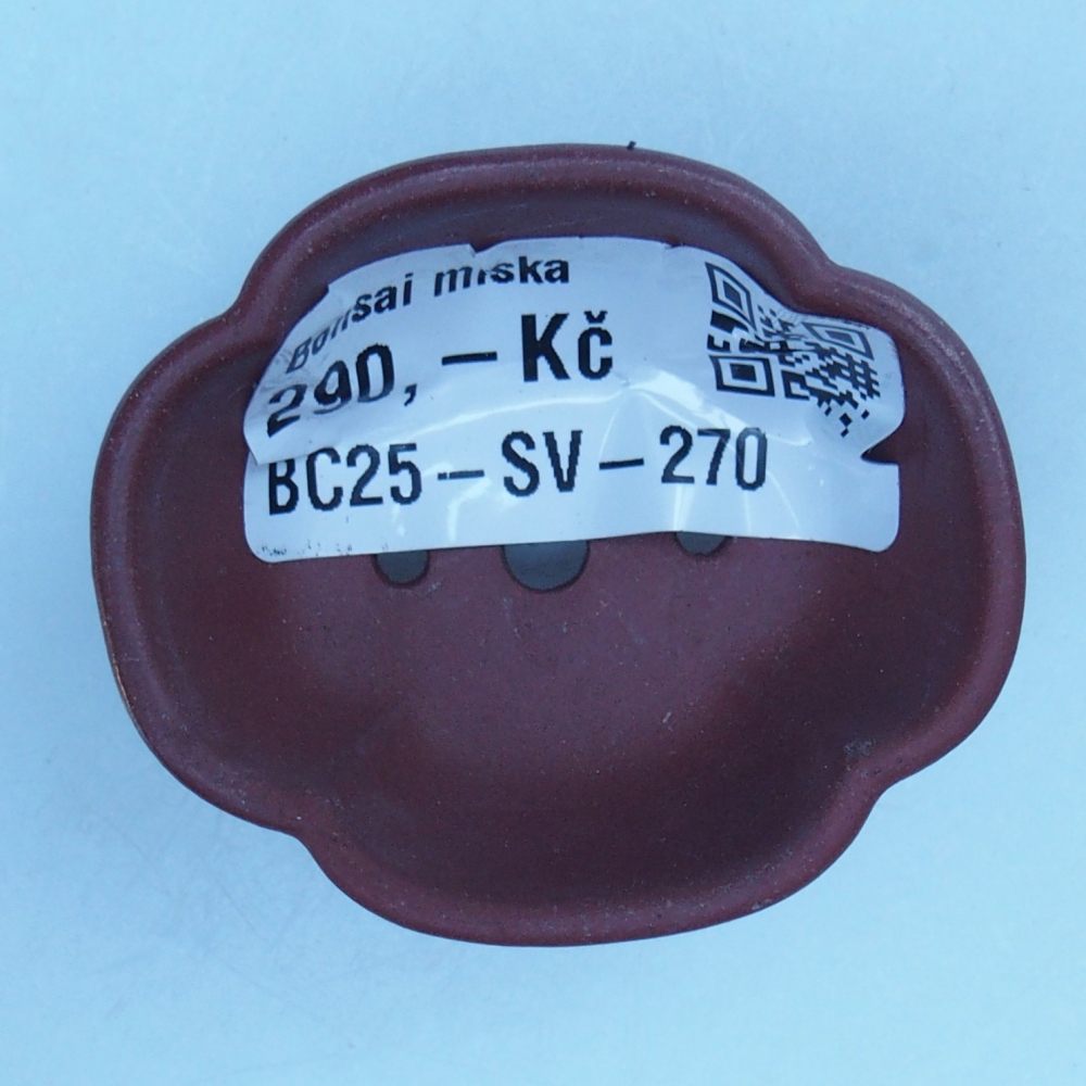 Miska 4,5 x 4 x 2 cm hnedá
