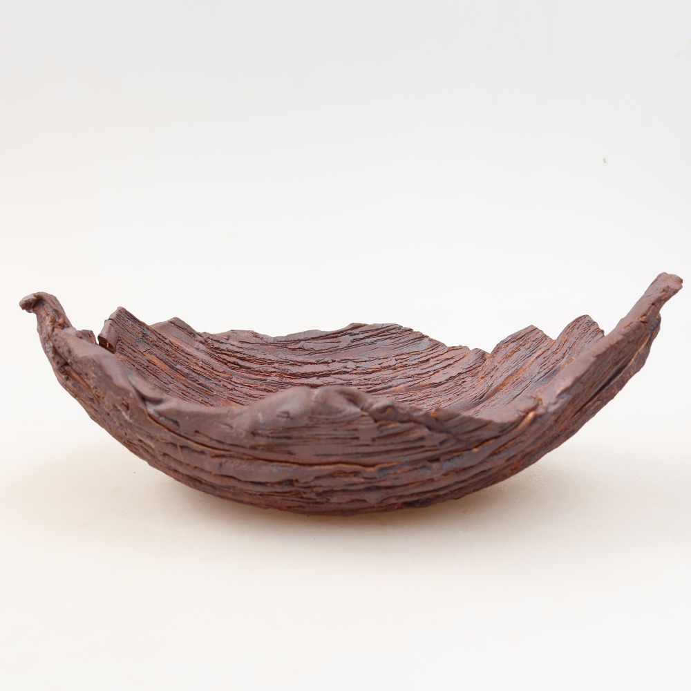Keramická škrupina  22,5 x 16 x 8 cm, farba hnedá