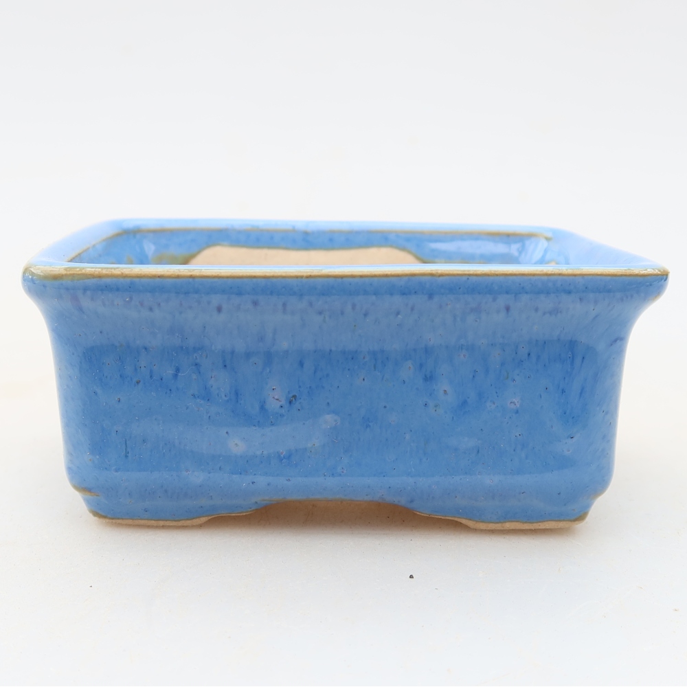 Keramická miska na bonsaje 8 x 6,5 x 3,5 cm, farba modrá