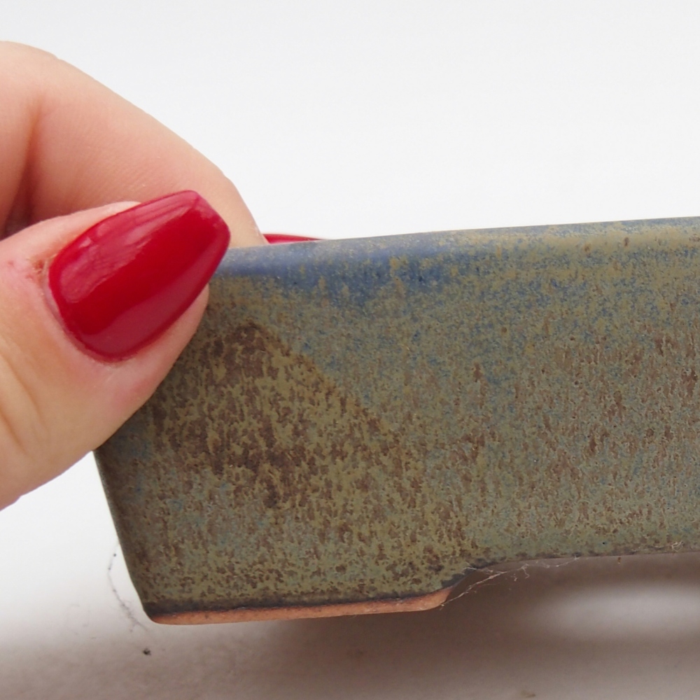 Keramická miska na bonsaje 11,5 x 9,5 x 6 cm, farba modrá