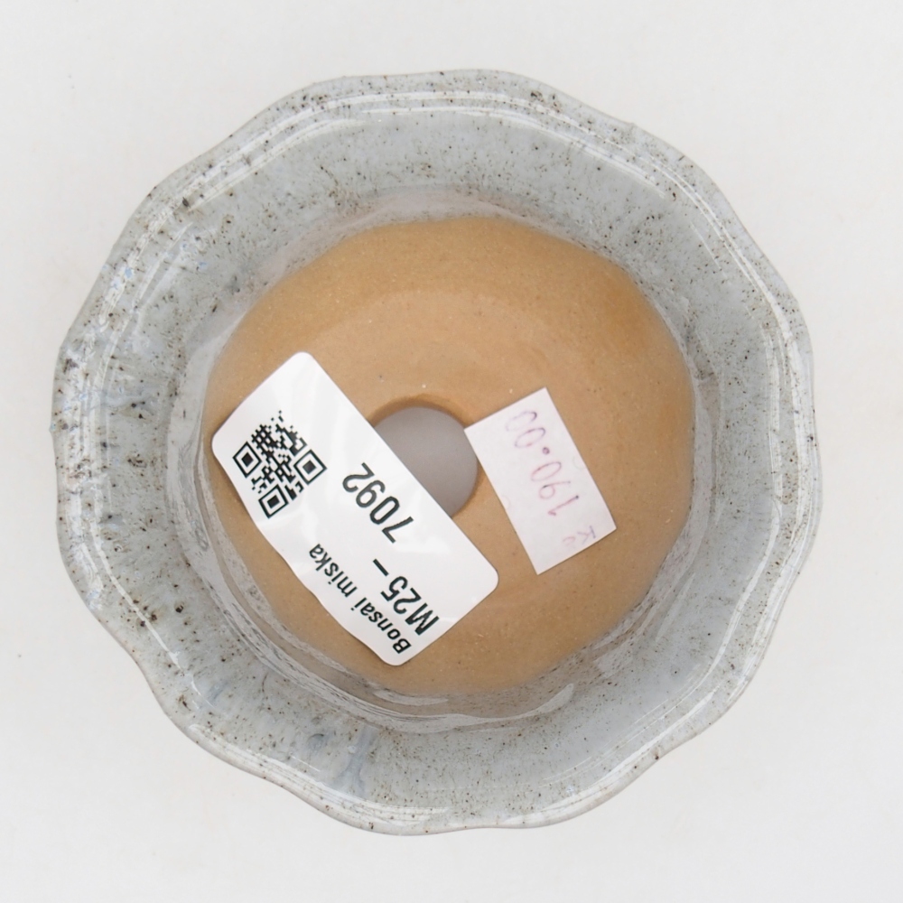 Keramická miska na bonsaje 8,5 x 8,5 x 4,5 cm, sivá