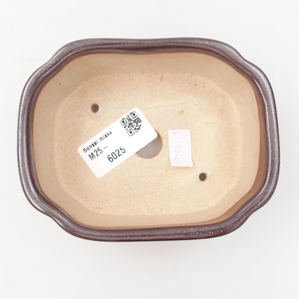 Keramická bonsai miska 12 x 9 x 4,5 cm, farba hnedá