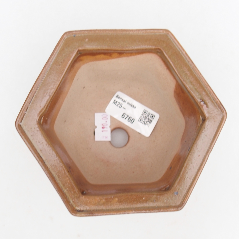 Keramická miska na bonsaje 13 x 11,5 x 8 cm, hnedá