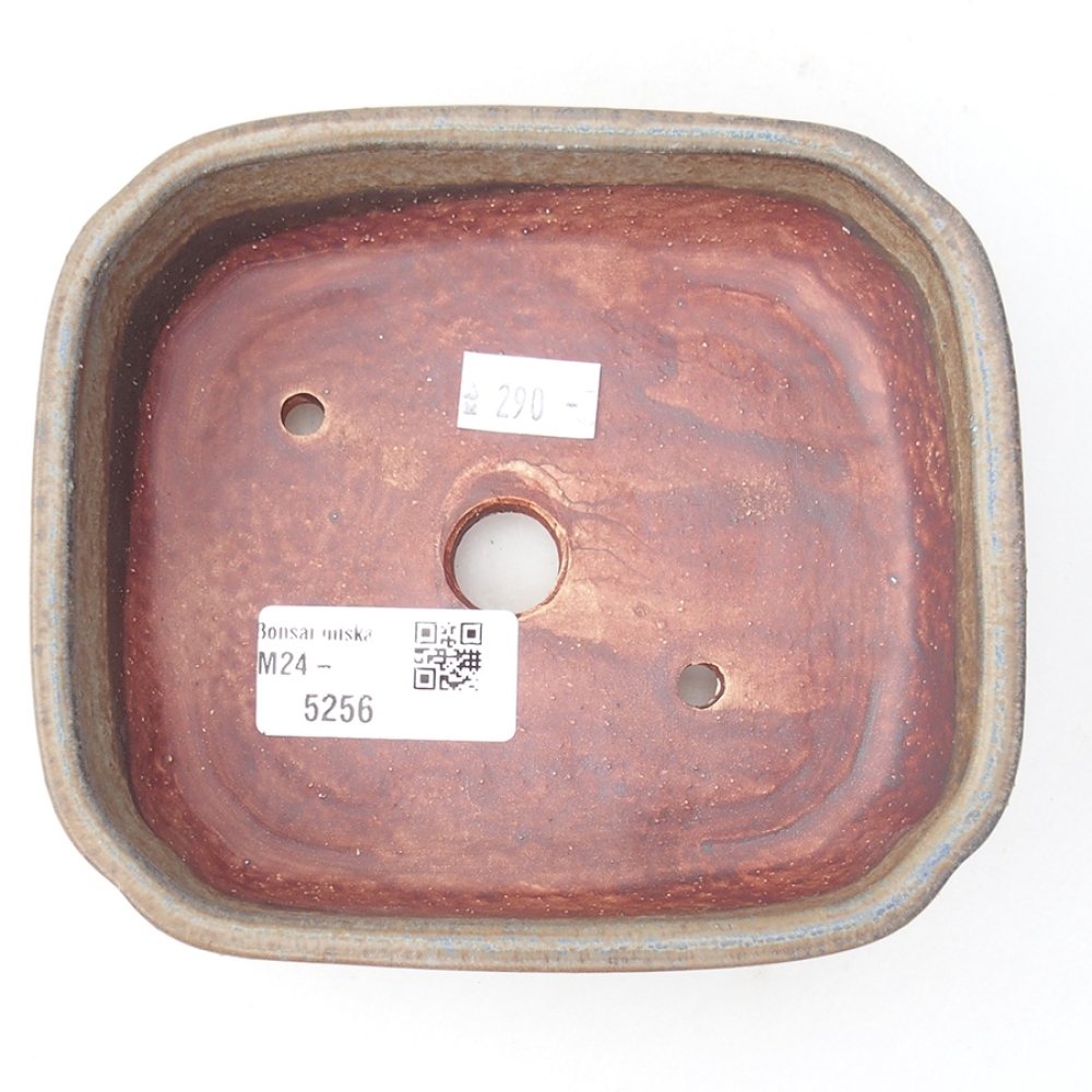 Keramická bonsai miska 13,5 x 12 x 4 cm, farba modrá