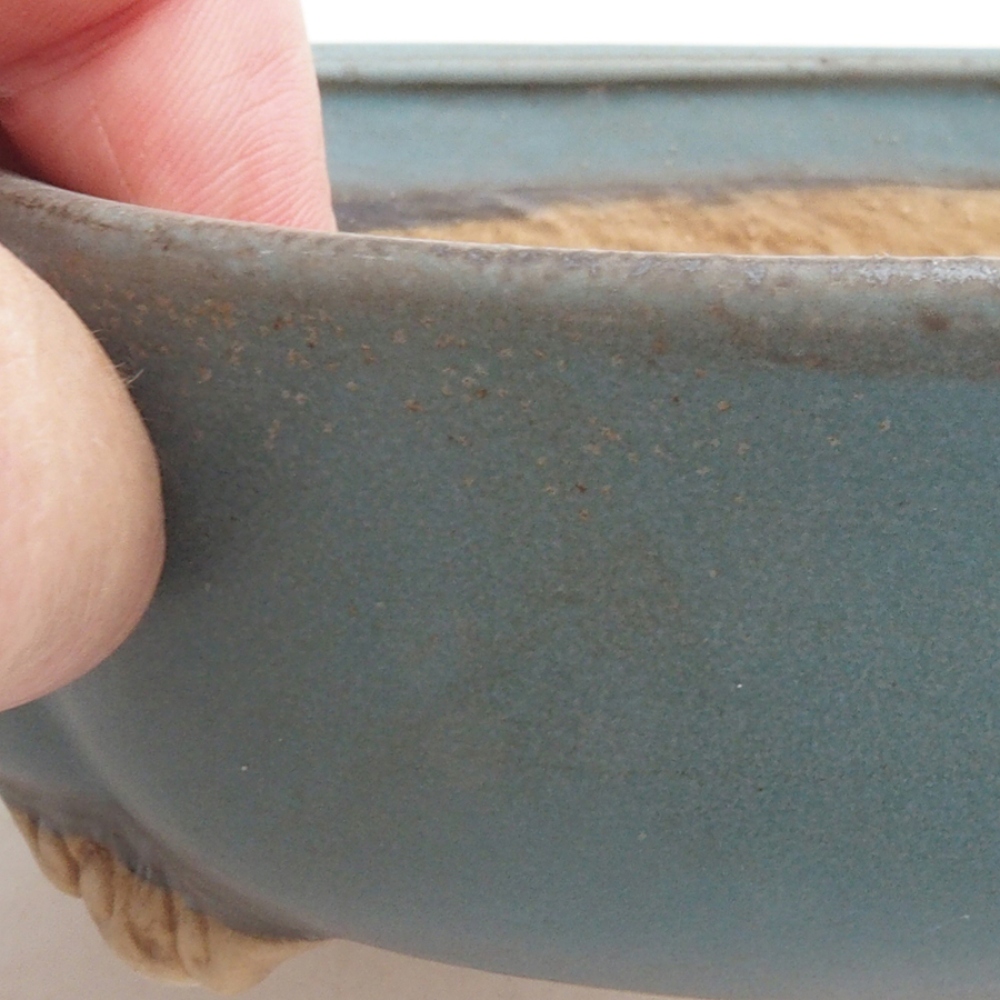 Keramická bonsai miska 16,5 x 15 x 5,5 cm, farba modra