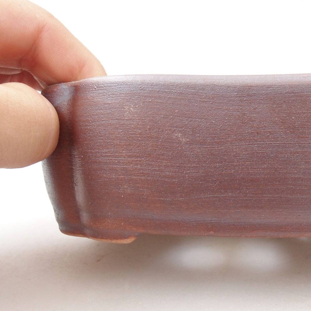 Keramická bonsai miska 12 x 9 x 4,5 cm, farba kovová