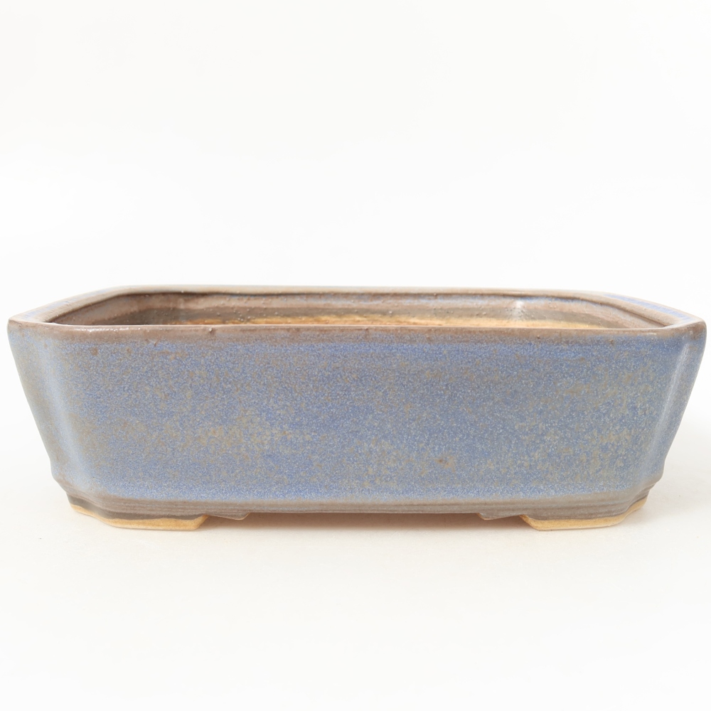 Keramická miska na bonsaje 21,5 x 18 x 6 cm, farba modrá