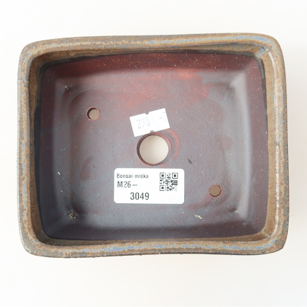 Keramická miska na bonsaje 13,5 x 11 x 5 cm, farba: hnedá