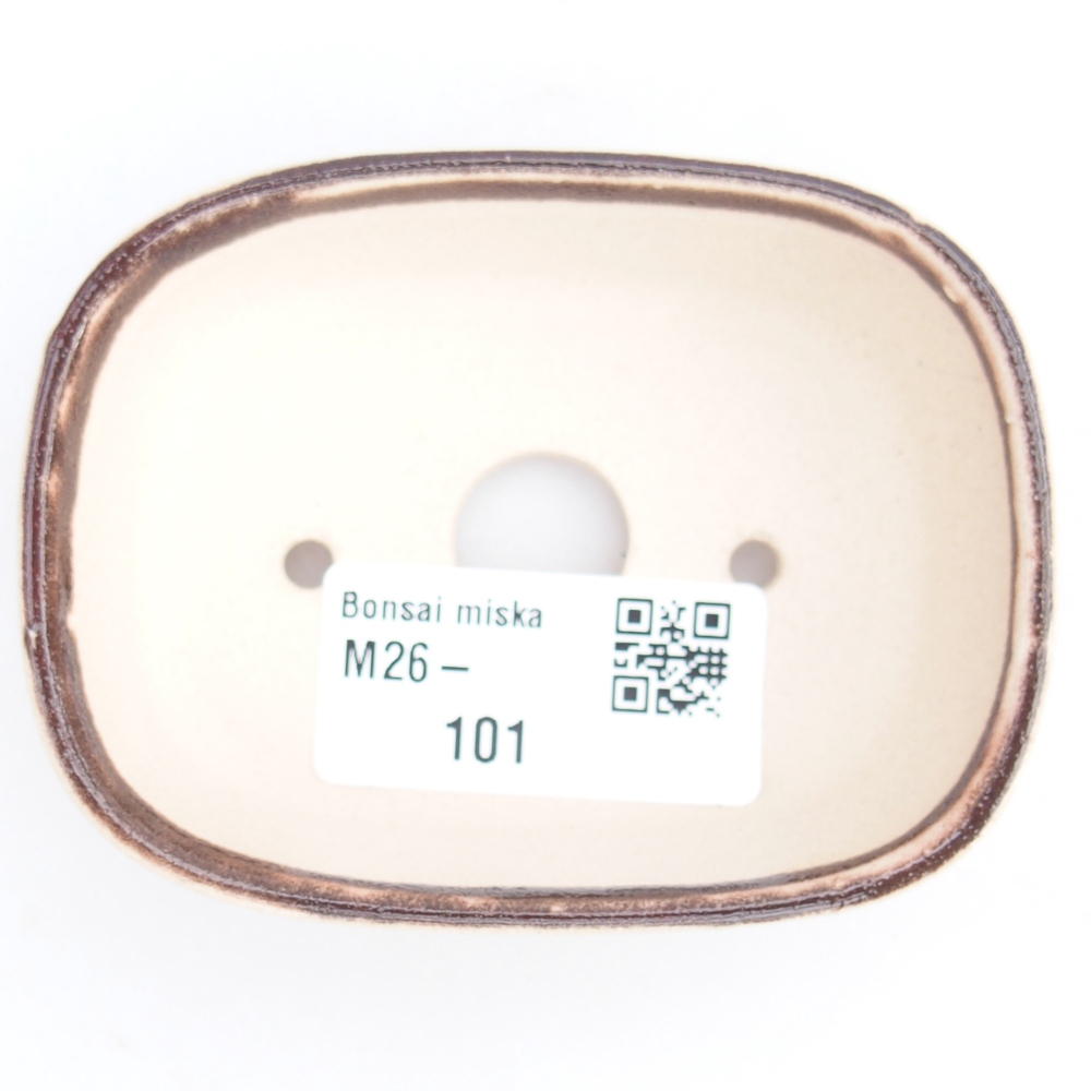 Mini bonsajová miska 6 x 6 x 2,5 cm, farba červená