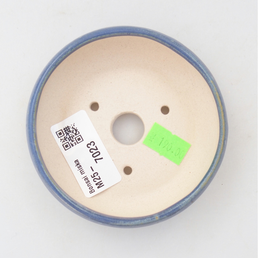 Keramická miska na bonsaje 9 x 9 x 2,5 cm, farba modrá