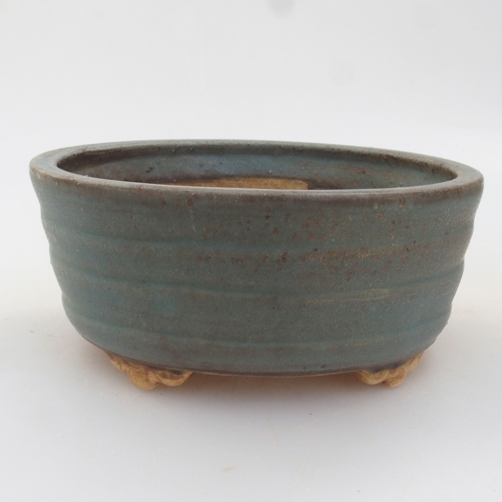 Keramická bonsai miska 10,5 x 9 x 4 cm, farba modra
