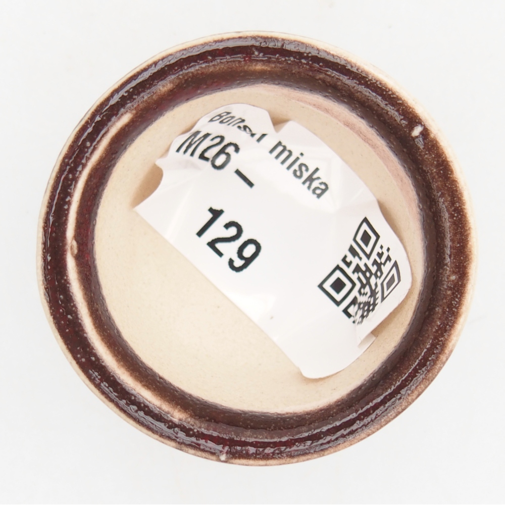 Mini bonsajová miska 4 x 4 x 2,5 cm, farba červená