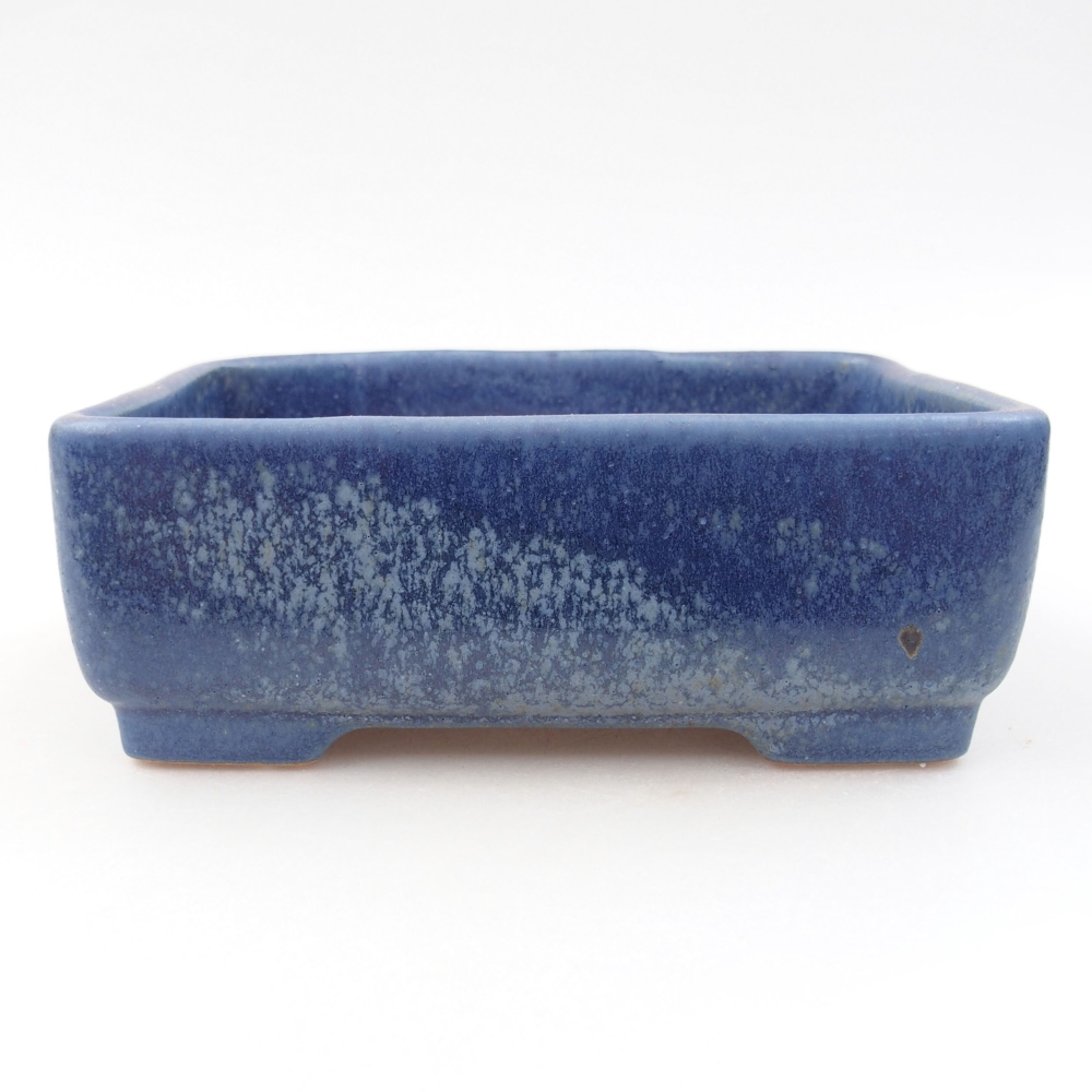 Keramická bonsai miska 14,5 x 11 x 5,5 cm, farba modra
