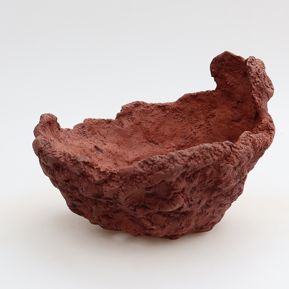 Keramická škrupina 14 x 13 x 11,5 cm, farba hnedá