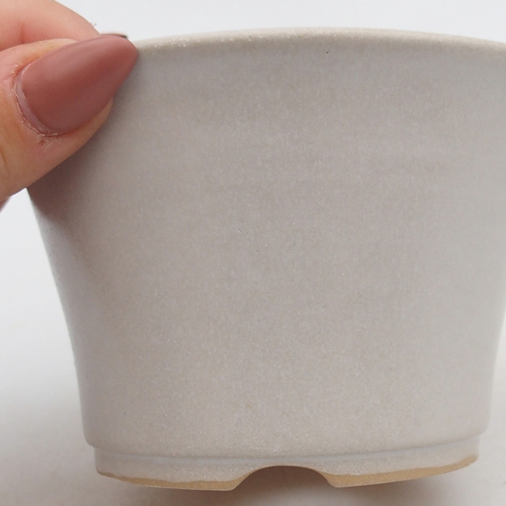 Keramická miska na bonsaje 11 x 11 x 7 cm, biela