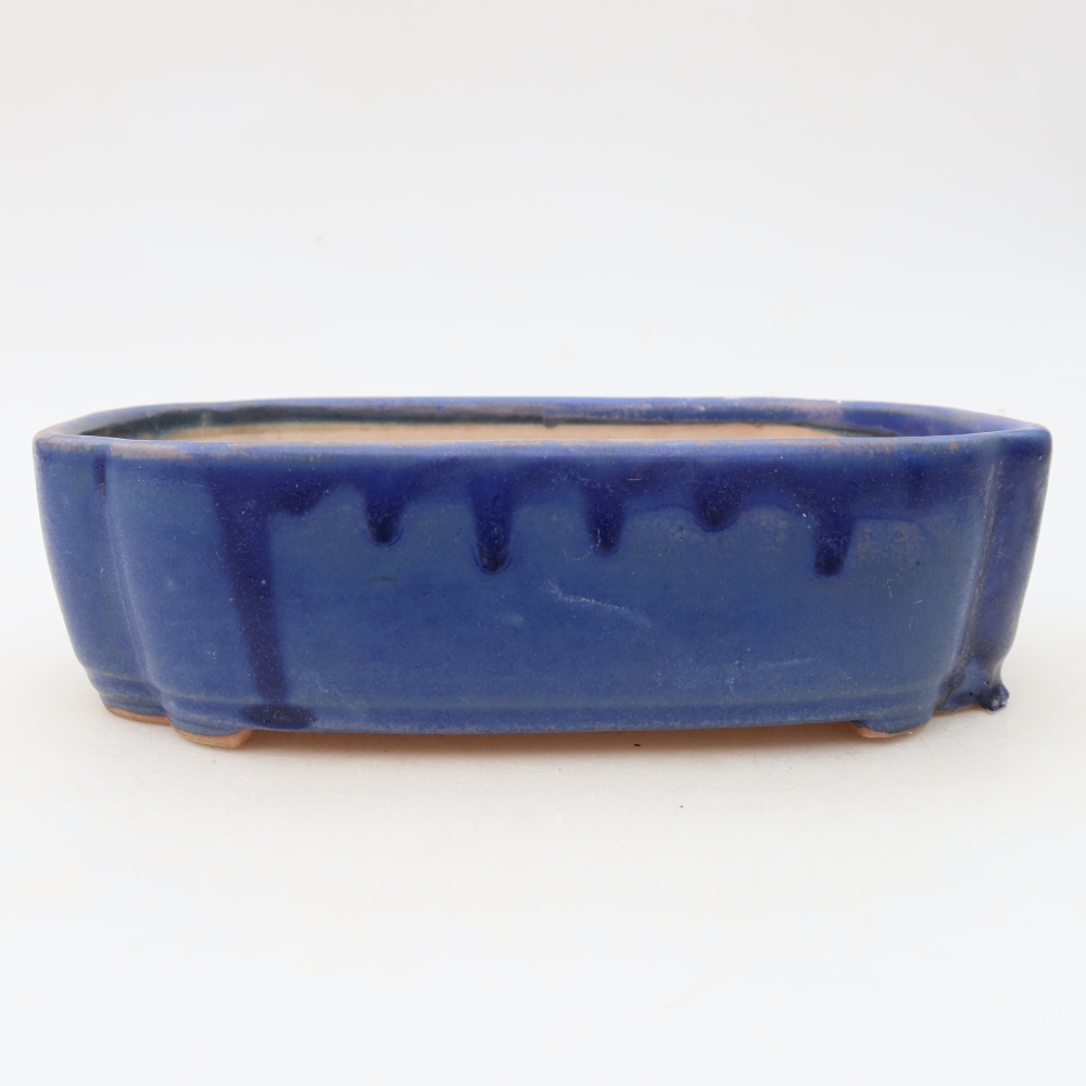 Keramická miska na bonsaje 18,5 x 13 x 5 cm, farba modrá
