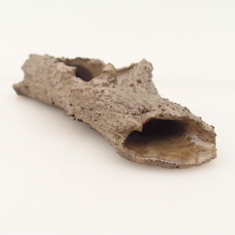 Keramická mušľa 15 x 5 x 3 cm , farba béžová