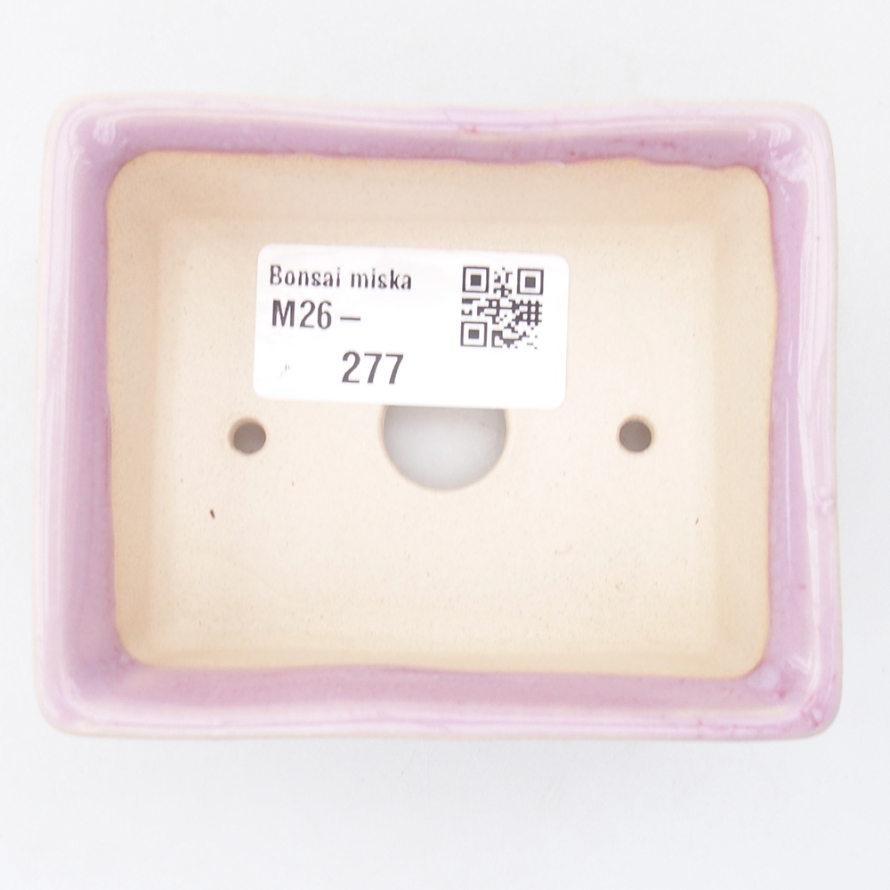Mini bonsajová miska 9 x 7 x 3,5 cm, ružová