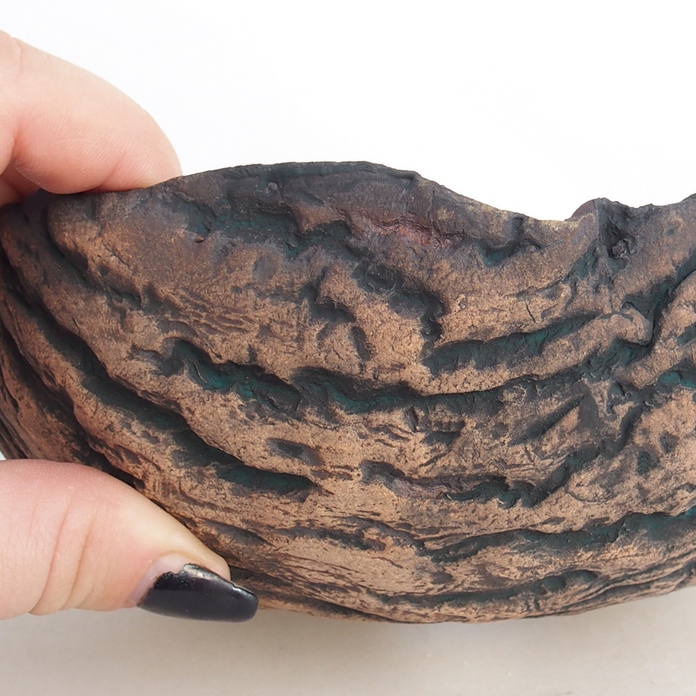 Keramická mušľa 15,5 x 15,5 x 7 cm , farba zelená