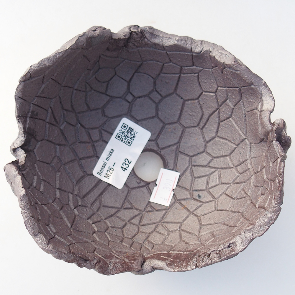 Keramická mušľa 13 x 13 x 10 cm , kovová farba