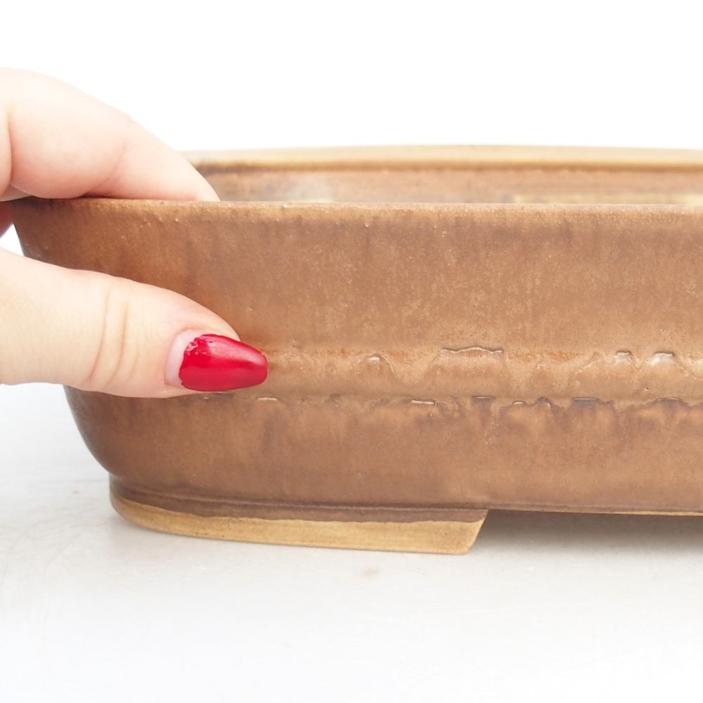 Keramická miska na bonsaje 29,5 x 24 x 7 cm, ružová