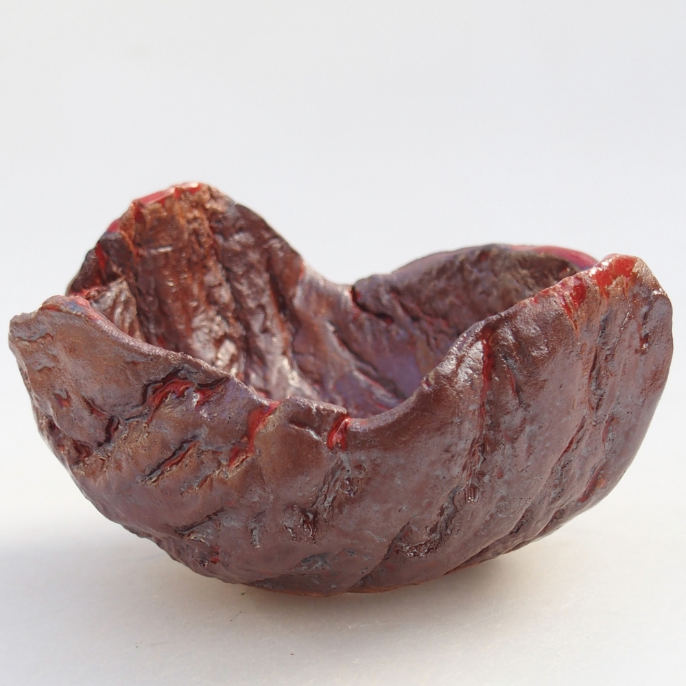 Keramická mušľa 10 x 9,5 x 6 cm , farba hnedá