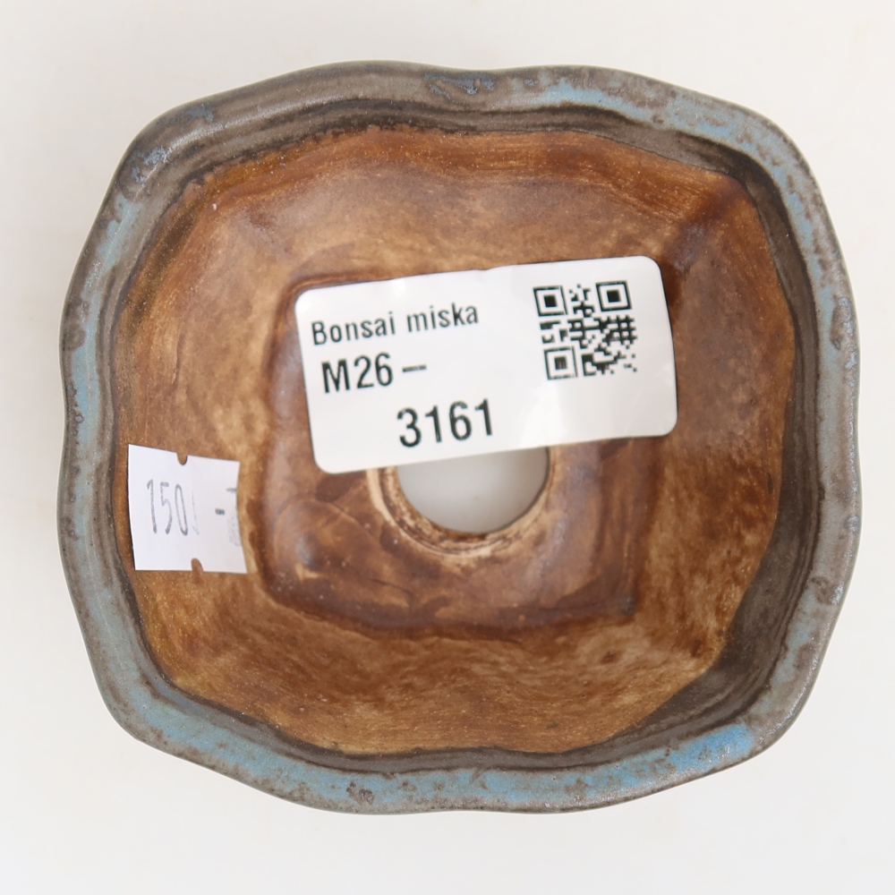 Keramická miska na bonsai 7 × 7 × 3,5 cm, farba modrá