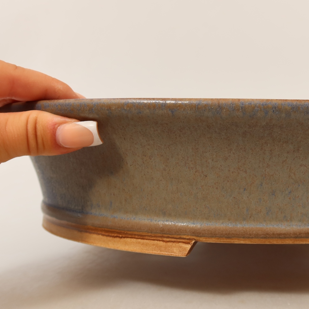 Keramická miska na bonsaje 31,5 x 28 x 7 cm, farba modrá