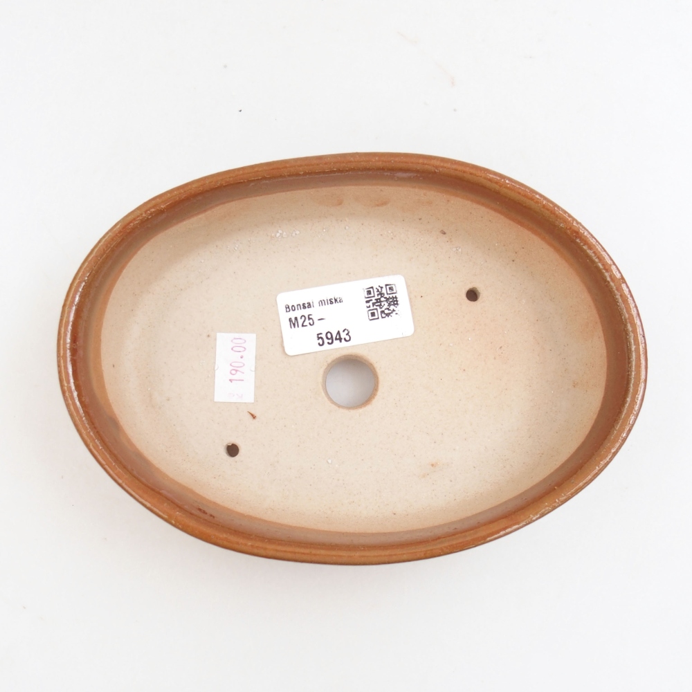 Keramická bonsai miska 16,5 x 11,5 x 4 cm, farba hnedá