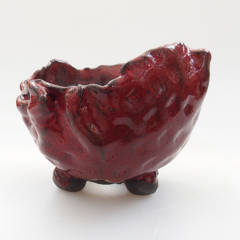 Keramická Škrupina 8 x 7 x 7 cm , farba červená