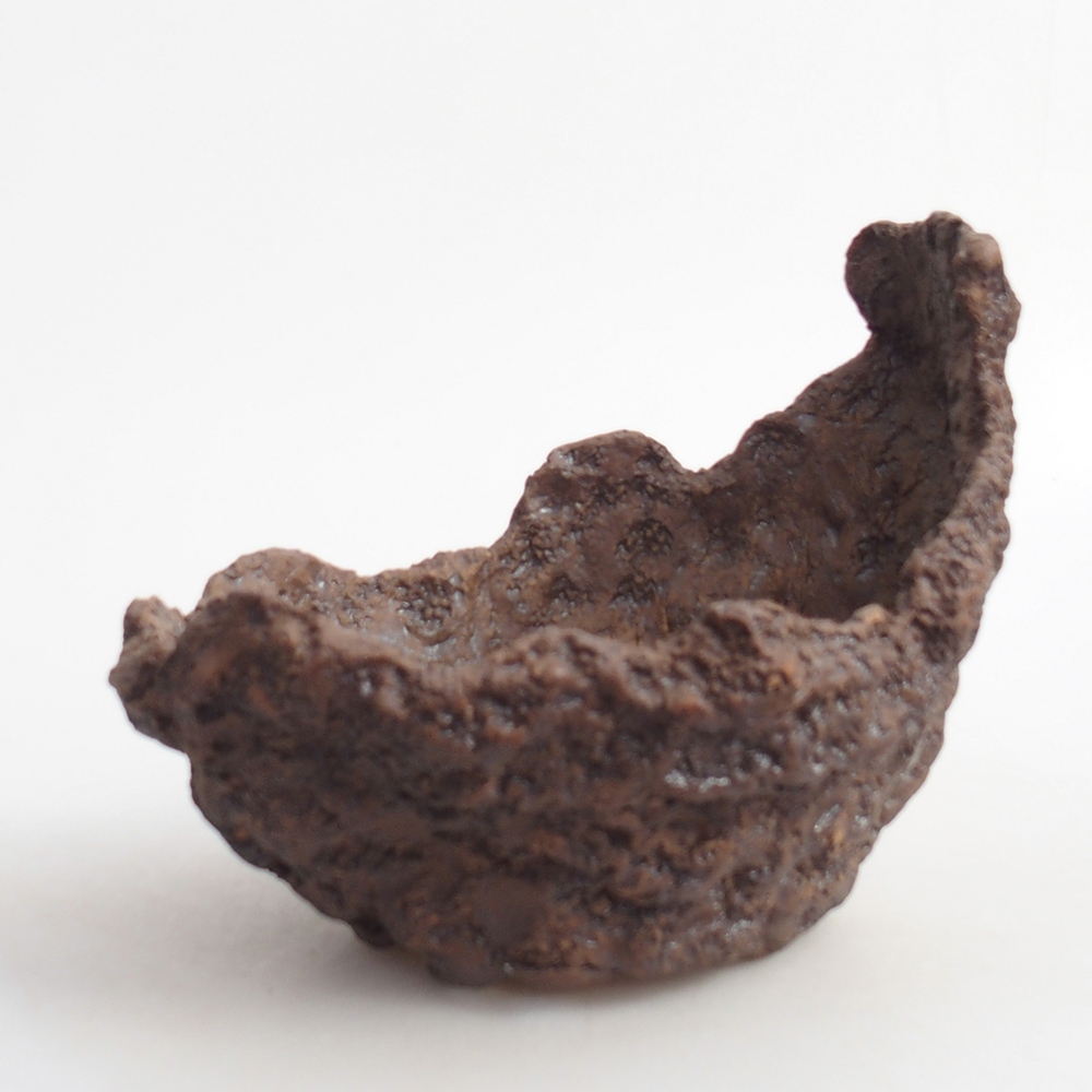 Keramická mušľa 14 x 12 x 13 cm , farba hnedá