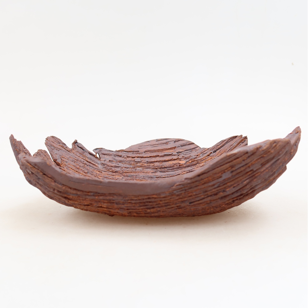 Keramická škrupina  20 x 15,5 x 6 cm, farba hnedá
