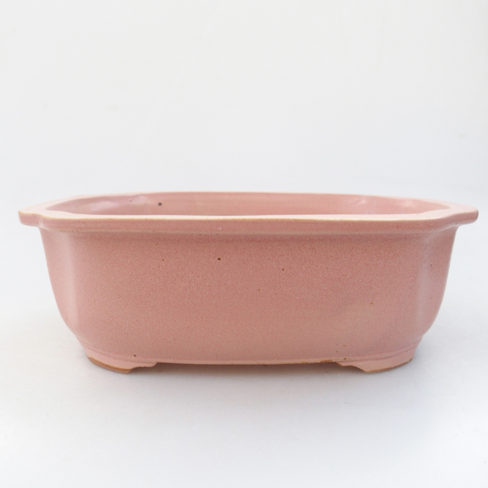 Keramická miska na bonsaje 22 x 18 x 7 cm, ružová