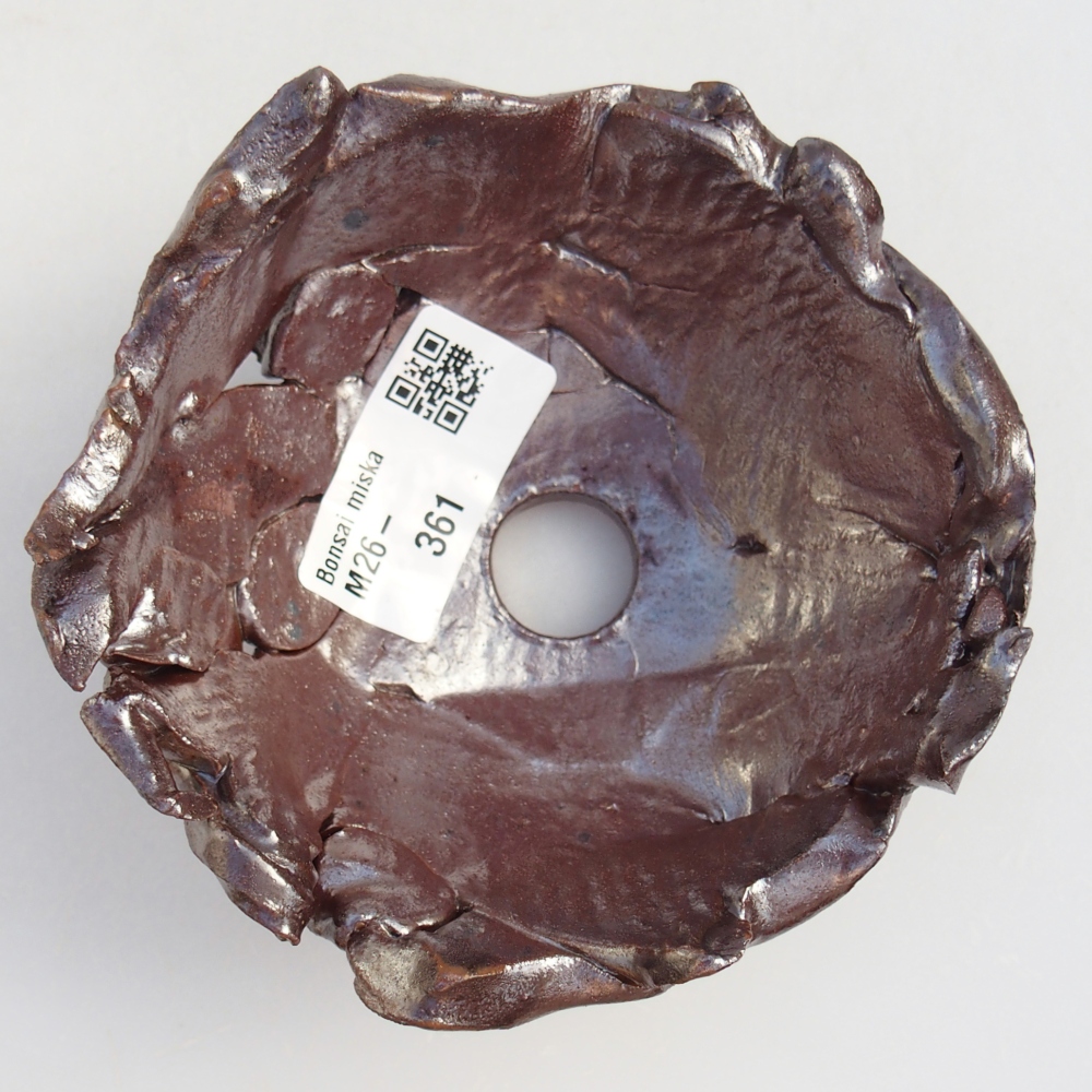 Keramická mušľa 10 x 10,5 x 5,5 cm , farba hnedá