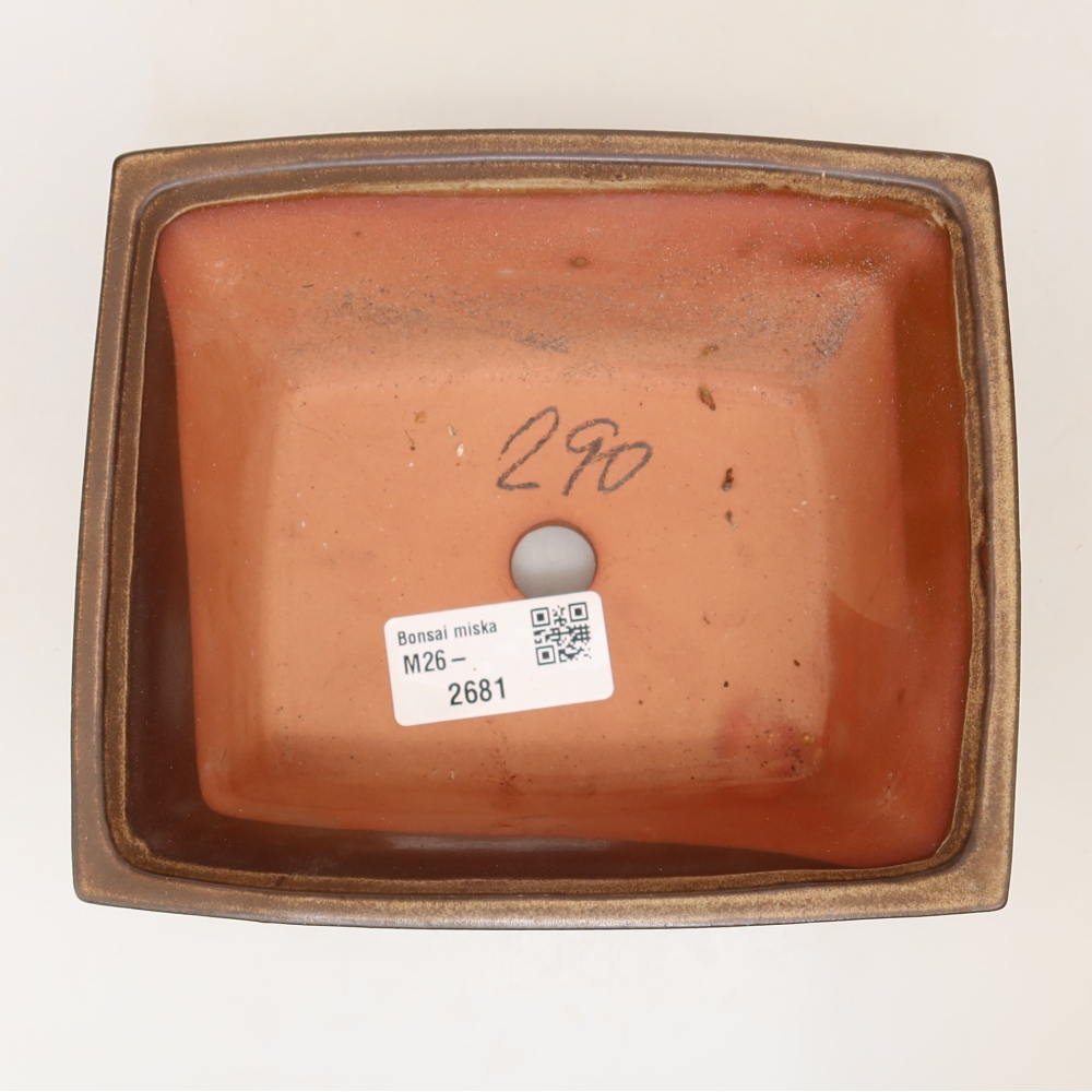 Keramická miska  14,5 x 12,5 x 7 cm, farba hnedá