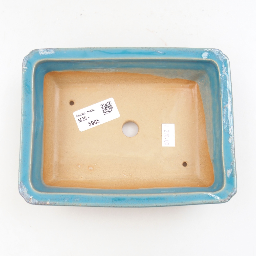 Keramická bonsai miska 18 x 13,5 x 4,5 cm, farba modra
