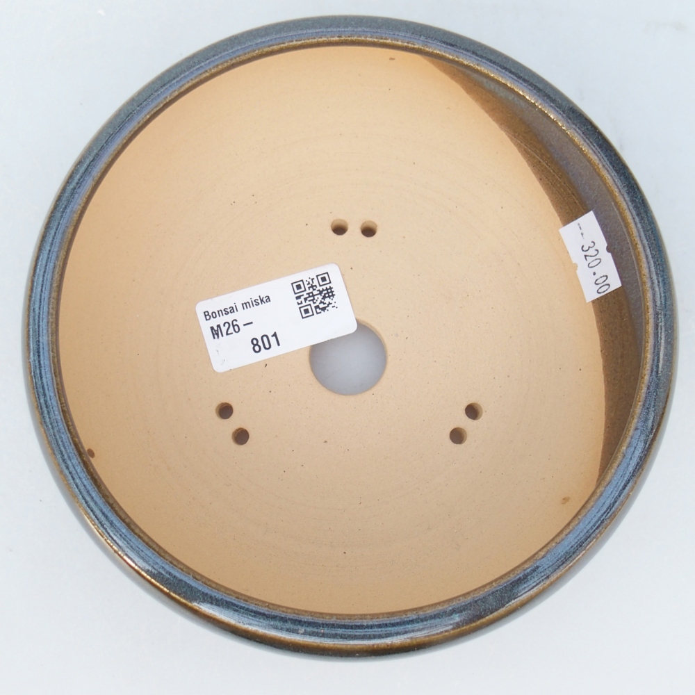 Keramická miska na bonsaje 15 x 15 x 5,5 cm, modrošedá