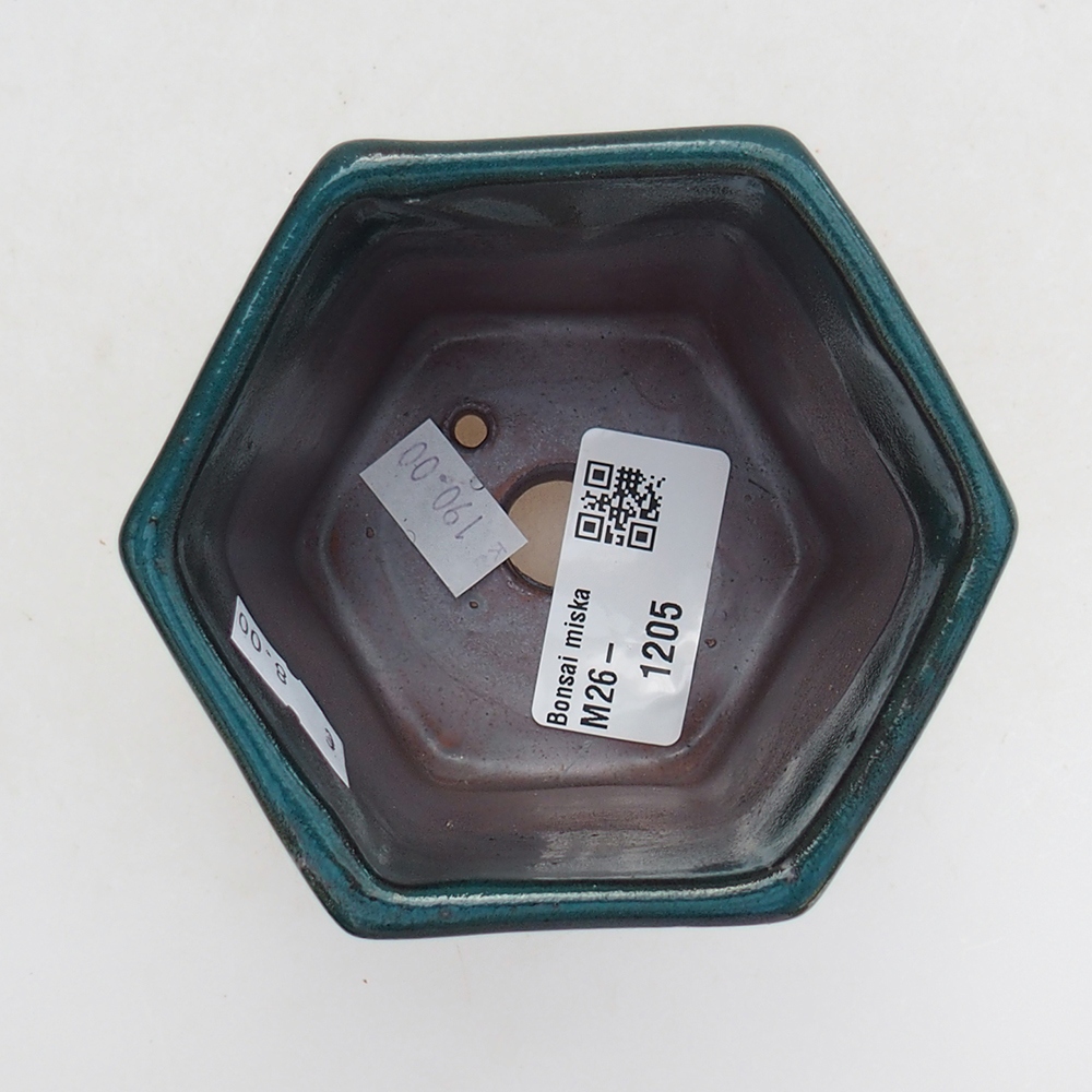 Keramická miska na bonsaje 9 x 9 x 8 cm, zelená