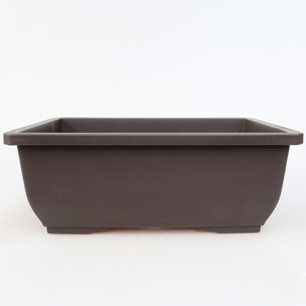 Plastová miska na bonsaje MP-2vacl, hnedá – 20 × 14,5 × 7,5 cm