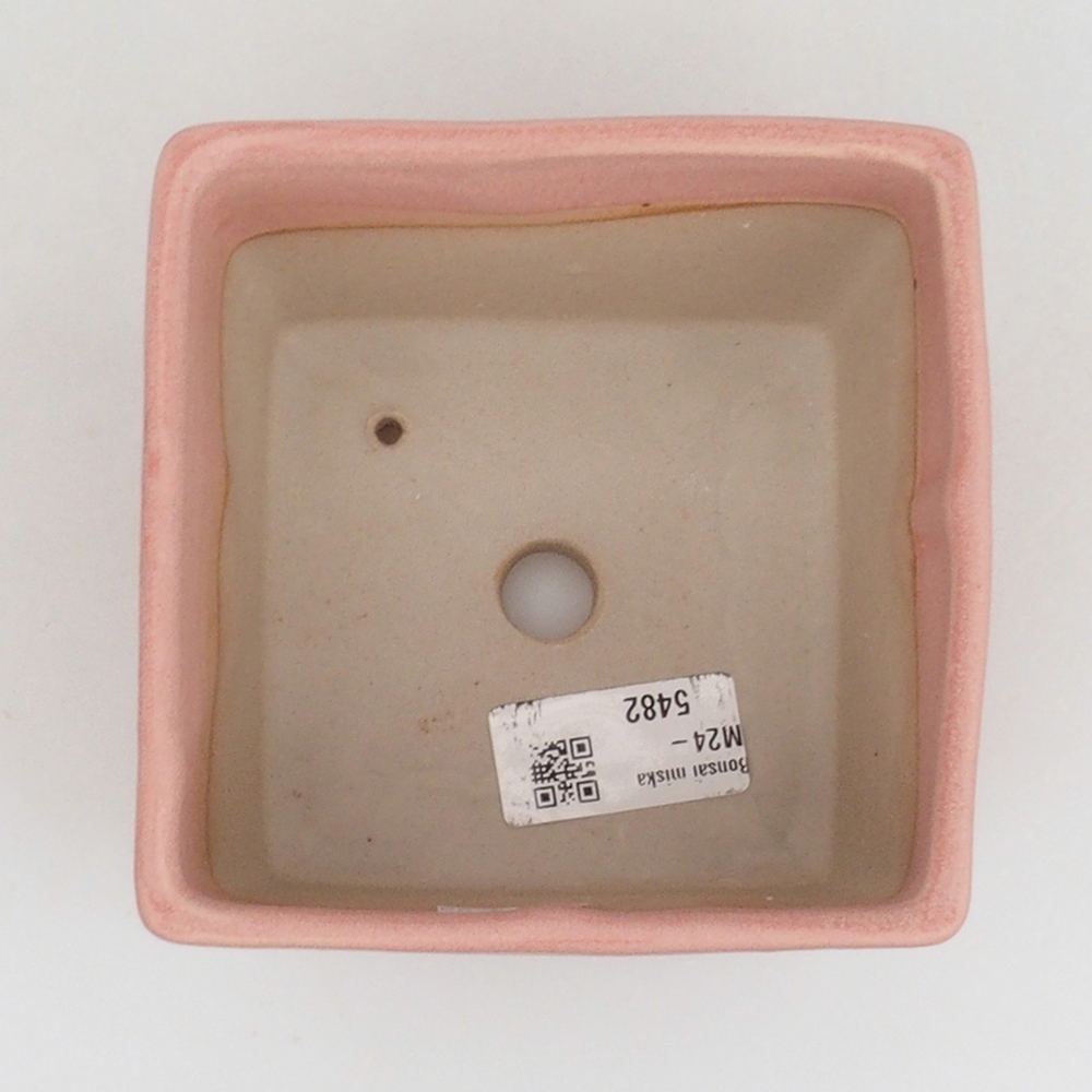 Keramická bonsai miska 11 x 11 x 8,5 cm, farba ružová