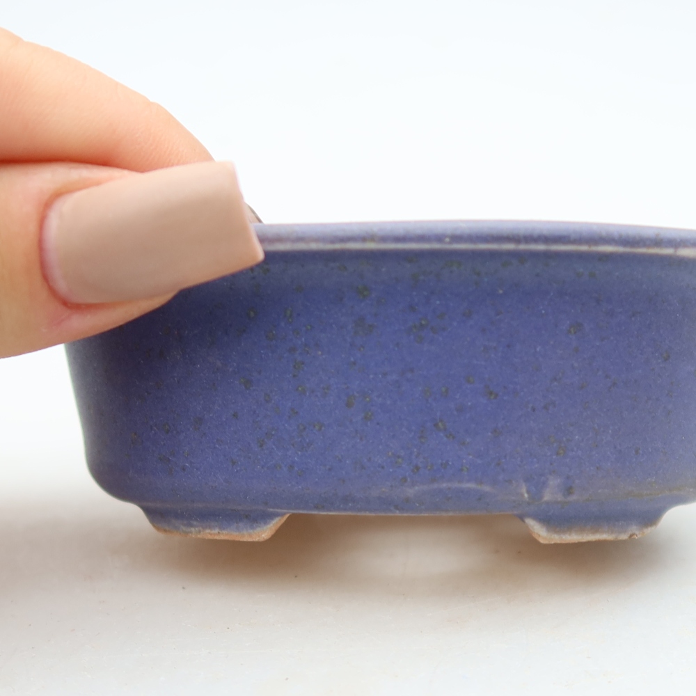 Keramická miska na bonsai 9,5 x 6,5 x 3 cm, farba fialová
