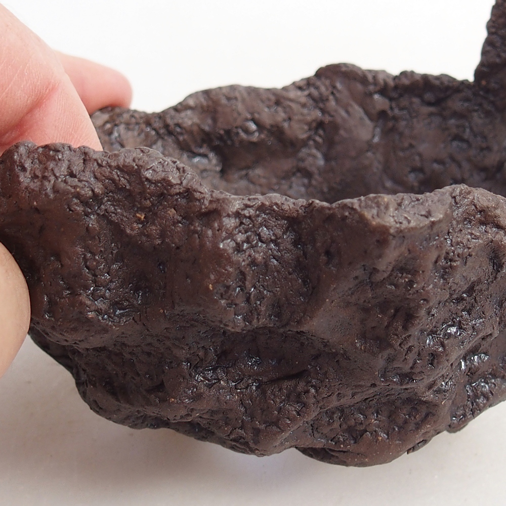 Keramická mušľa 10 x 9 x 7,5 cm , farba hnedá