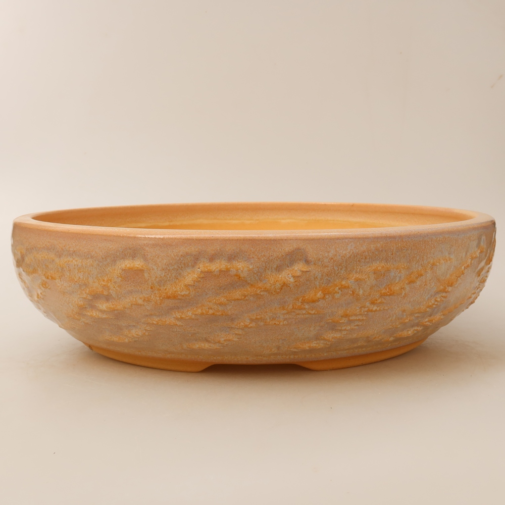 Keramická miska na bonsaje 31,5 x 31,5 x 7,5 cm, farba béžová
