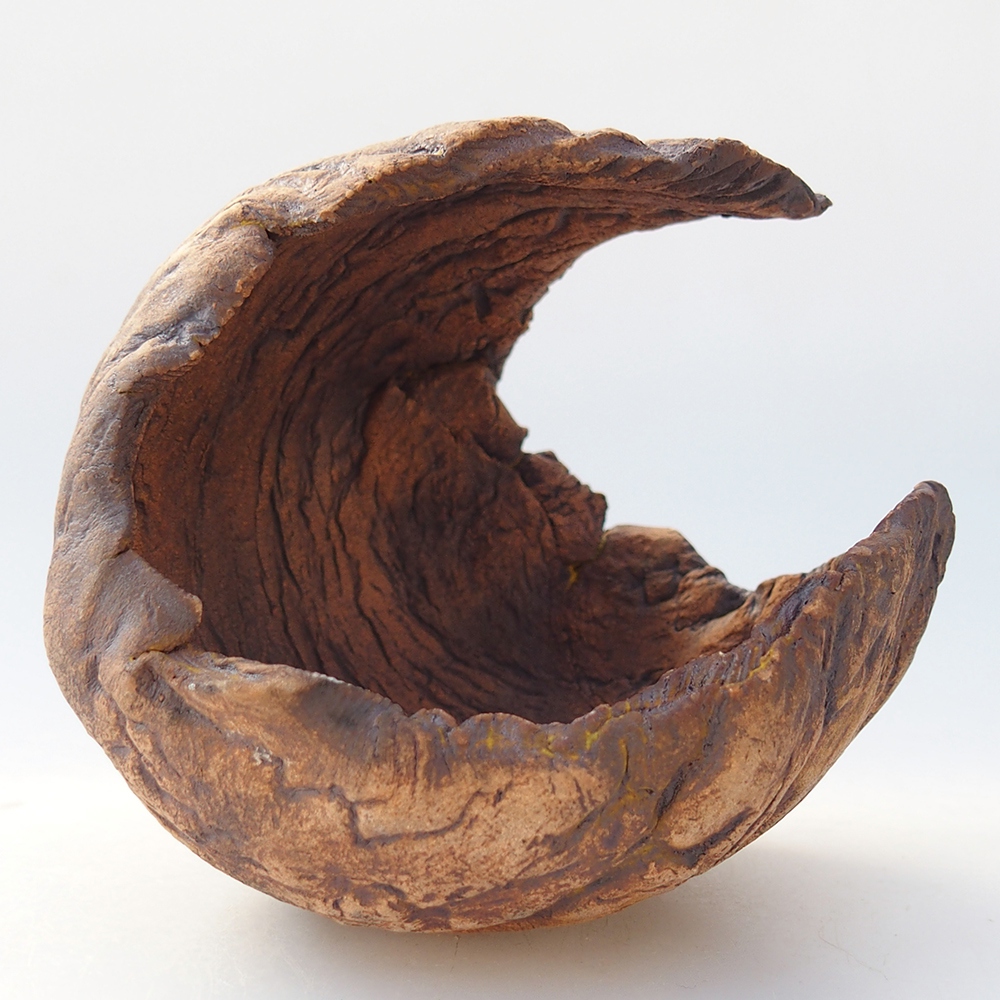 Keramická mušľa 10 x 9,5 x 10 cm , farba hnedá