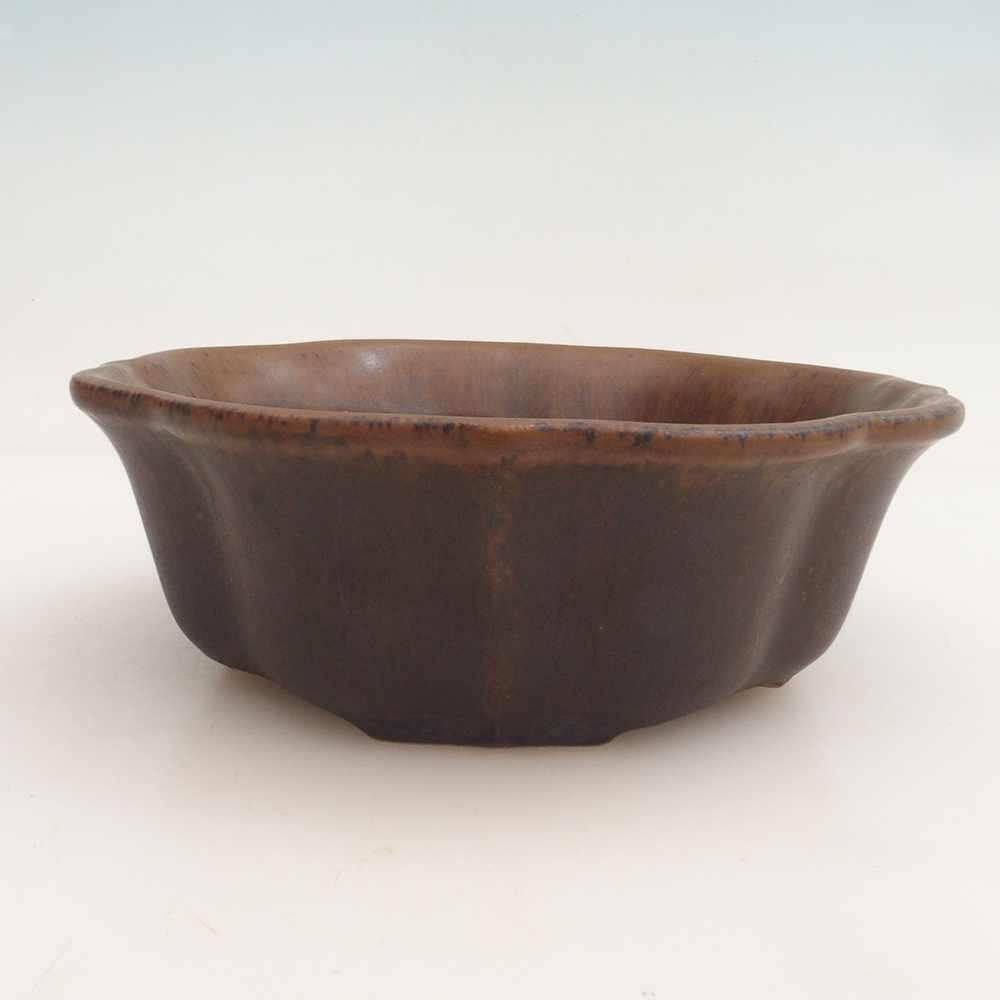 Bonsai miska H16 – 14,5 x 14,5 x 5 cm. - hnedá
