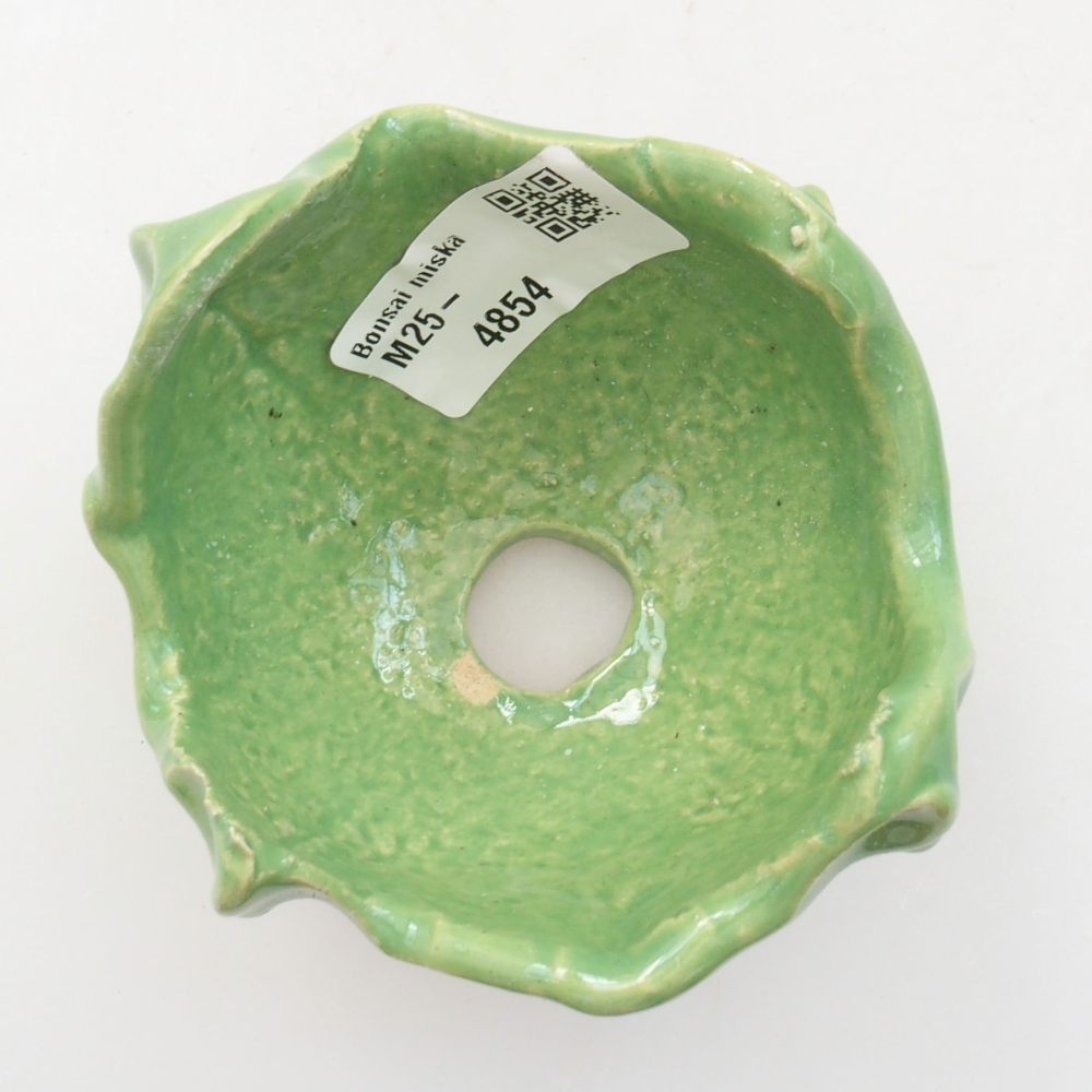 Keramická Škrupina 7 x 7 x 6 cm, farba zelená