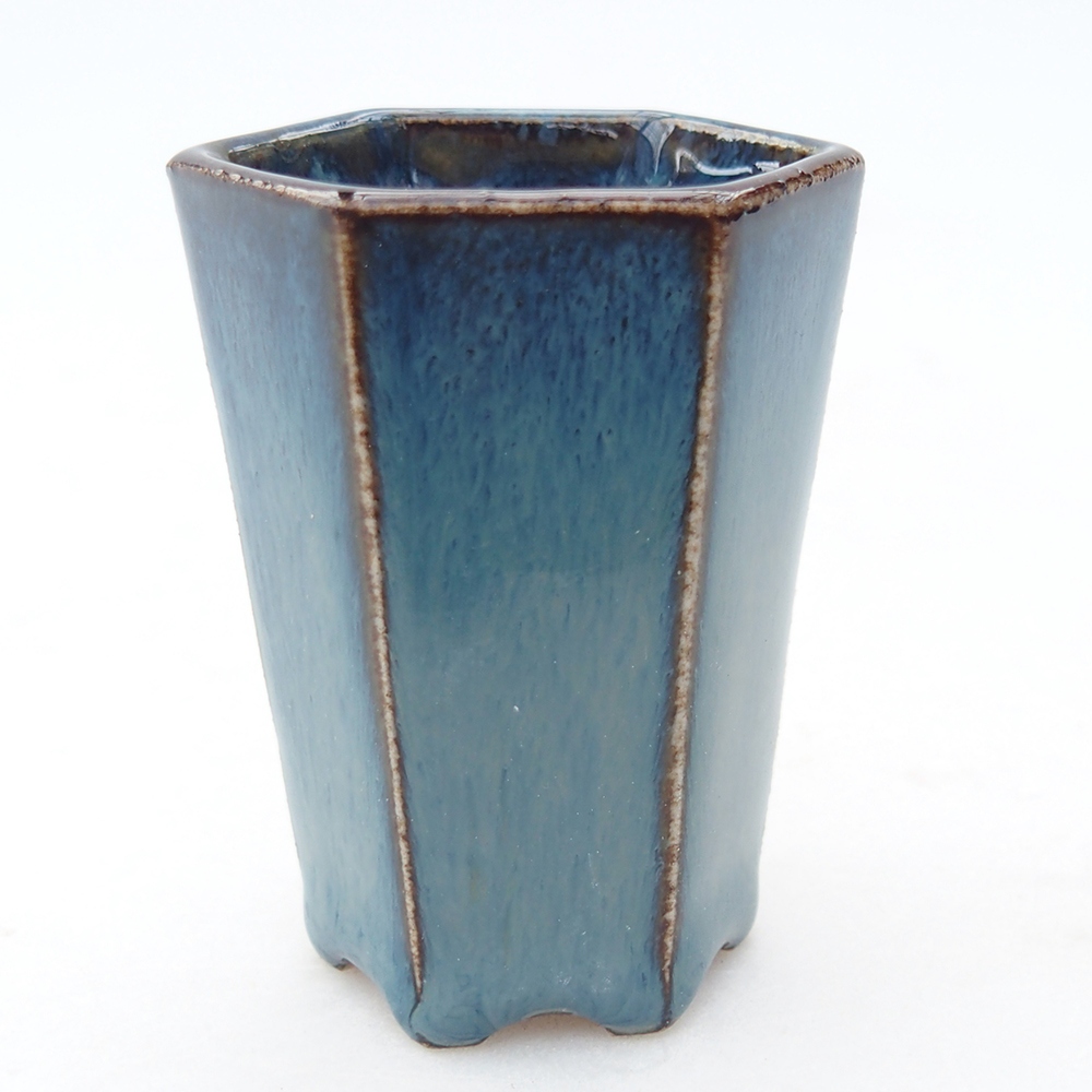 Mini bonsajová miska 4 x 3,5 x 5,5 cm, farba modrá