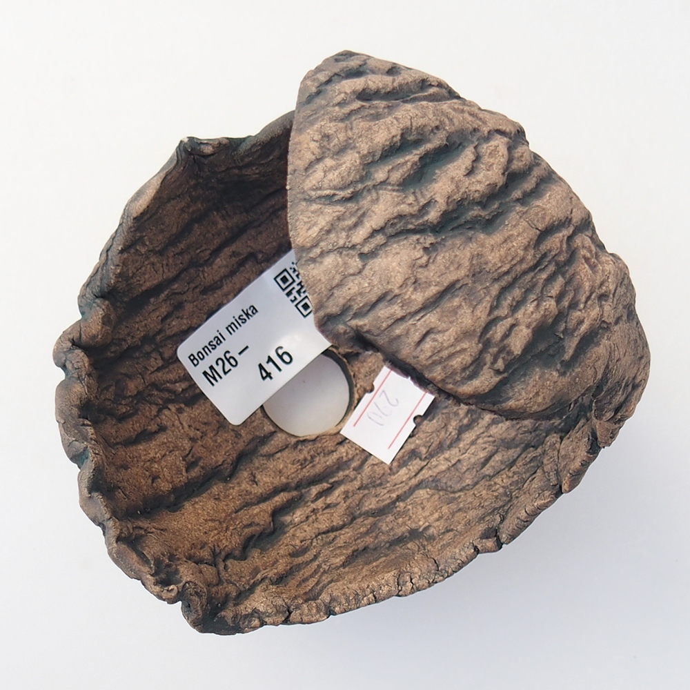 Keramická mušľa 10 x 9,5 x 10 cm , farba hnedá