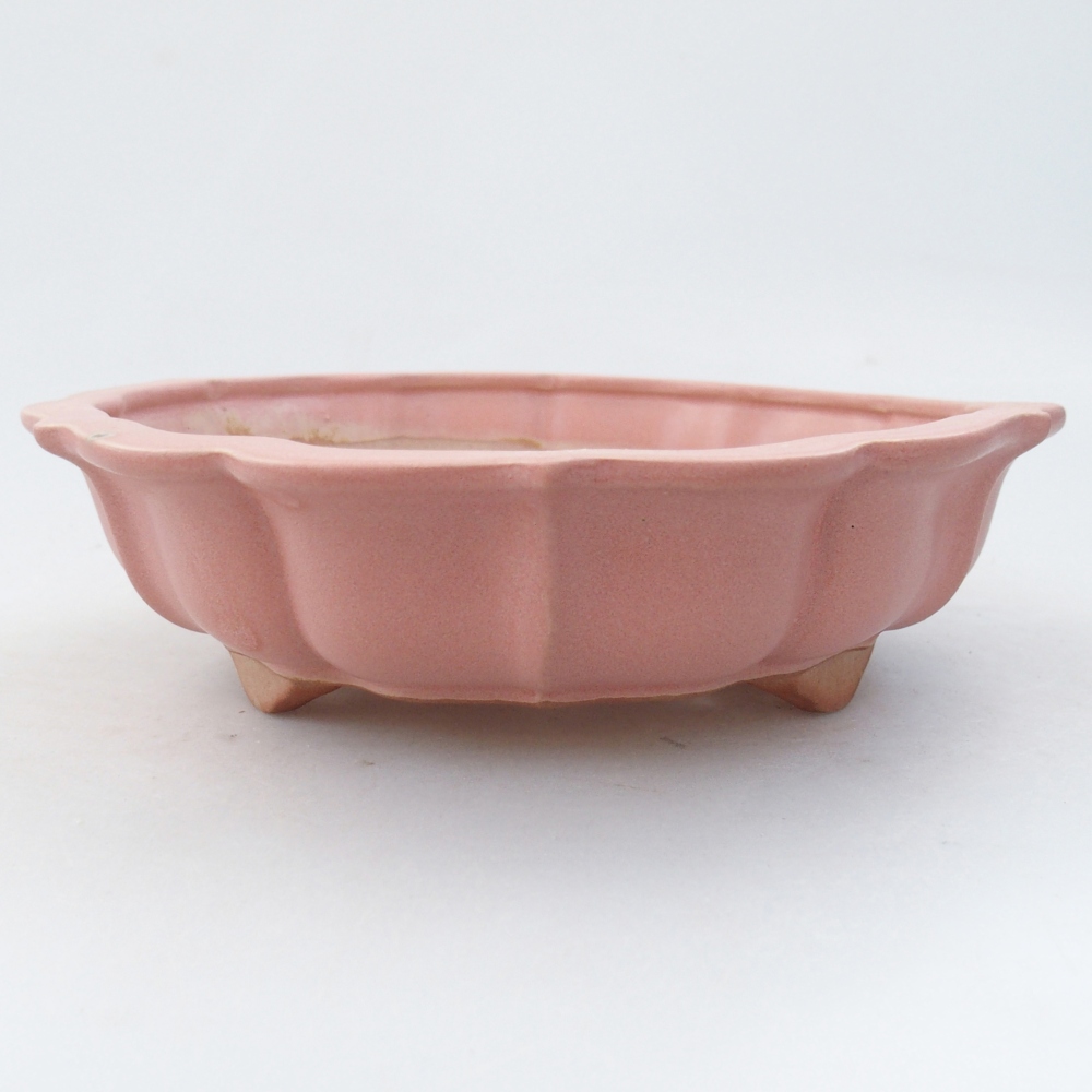 Keramická miska na bonsaje 19 x 19 x 5 cm, ružová