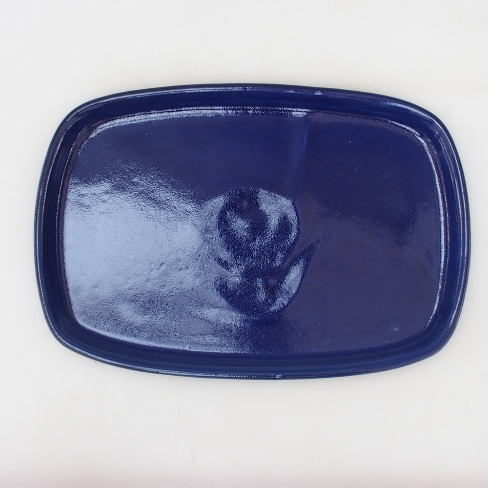 Keramický tanier H10 – 34 x 23,5 x 1,5 cm – modrý